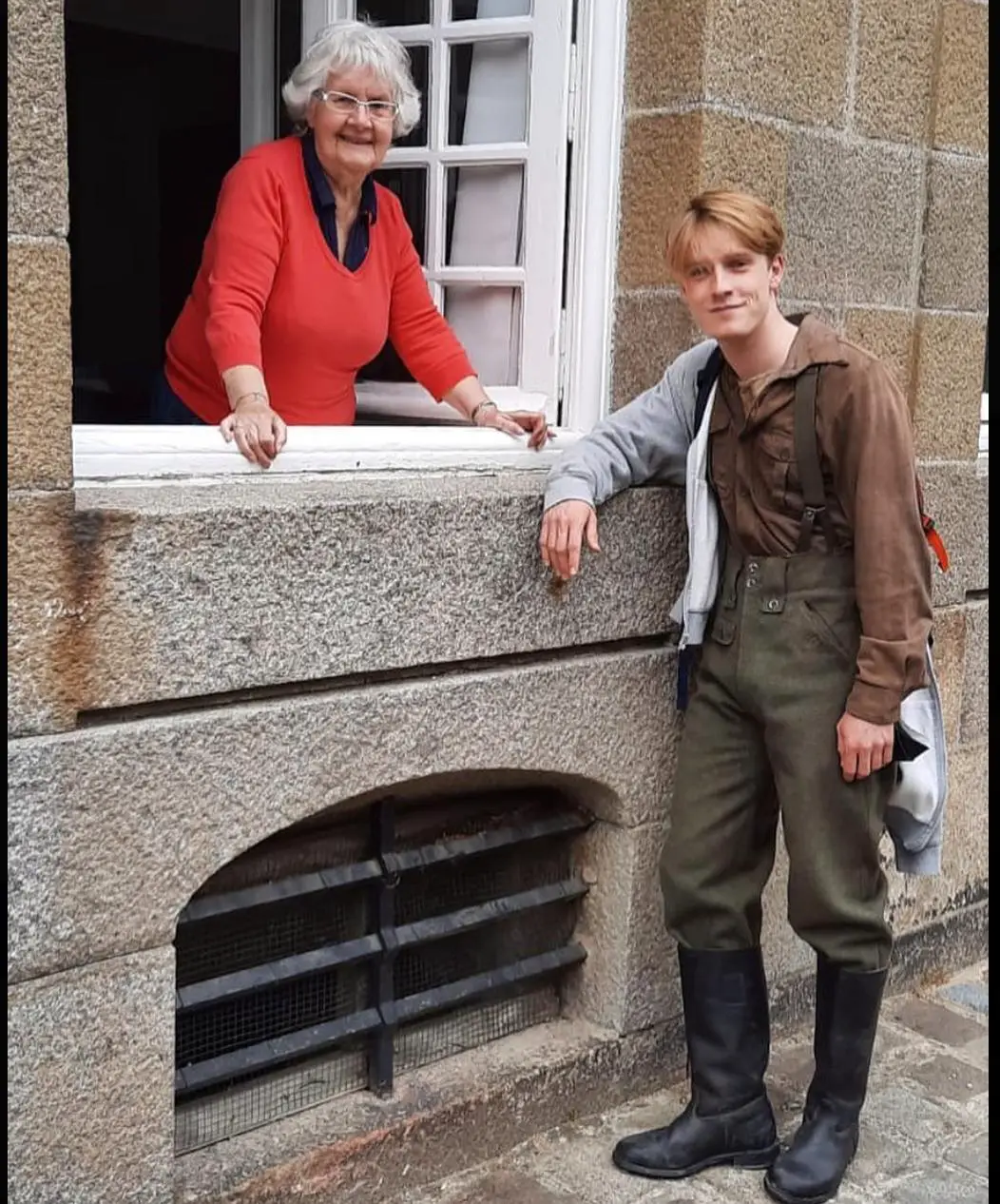 Louis Hofmann on set of "All The Light We Cannot See" at Saint Malo, France. (July 2, 2022)